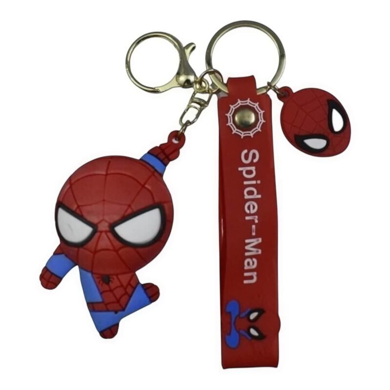 Spiderman Keychain | 3D Rubber Keychain | Marvel Keychain | Superhero Keychain | Cartoon Keychain | PVC Keychain | Bag Charm | Kids Keychain | Anime Accessories | Gift Item