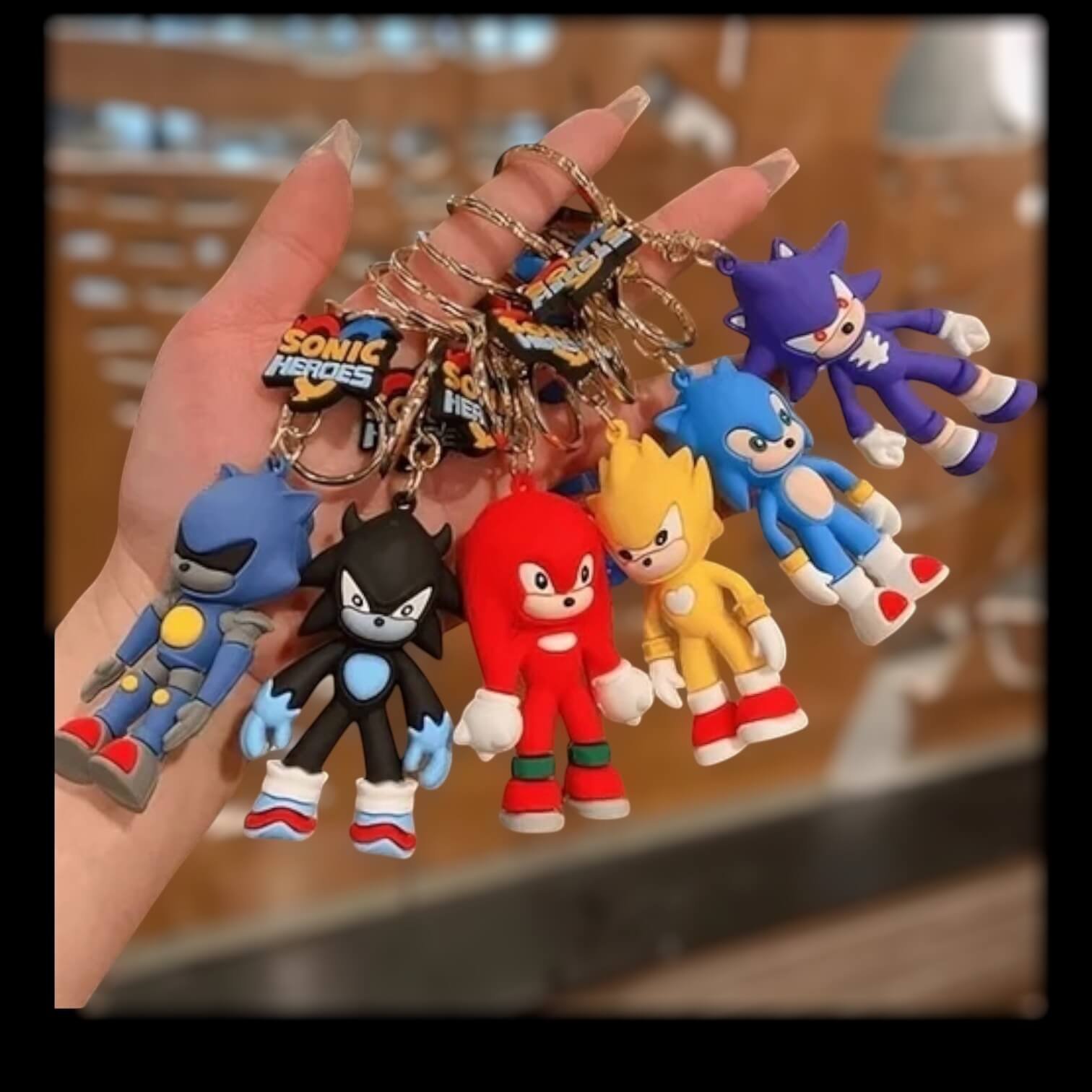 Sonic keychain | 3D Sonic keychain Sonic keychain | 3D Sonic keychain | Rubber Sonic keychain | Cartoon keychain | Gaming keychain | Kids keychain | Bag charm | PVC keychain | Anime accessory | Keychain gift