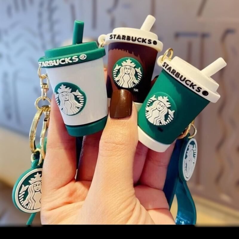 Star Bucks Keychain | 3D Rubber Keychain | Coffee Logo Keychain | Brand Keychain | Rubber Key Holder | Stylish Keychain | Bag Charm | Premium Keychain | Gift Keychain | thewholesalestreet