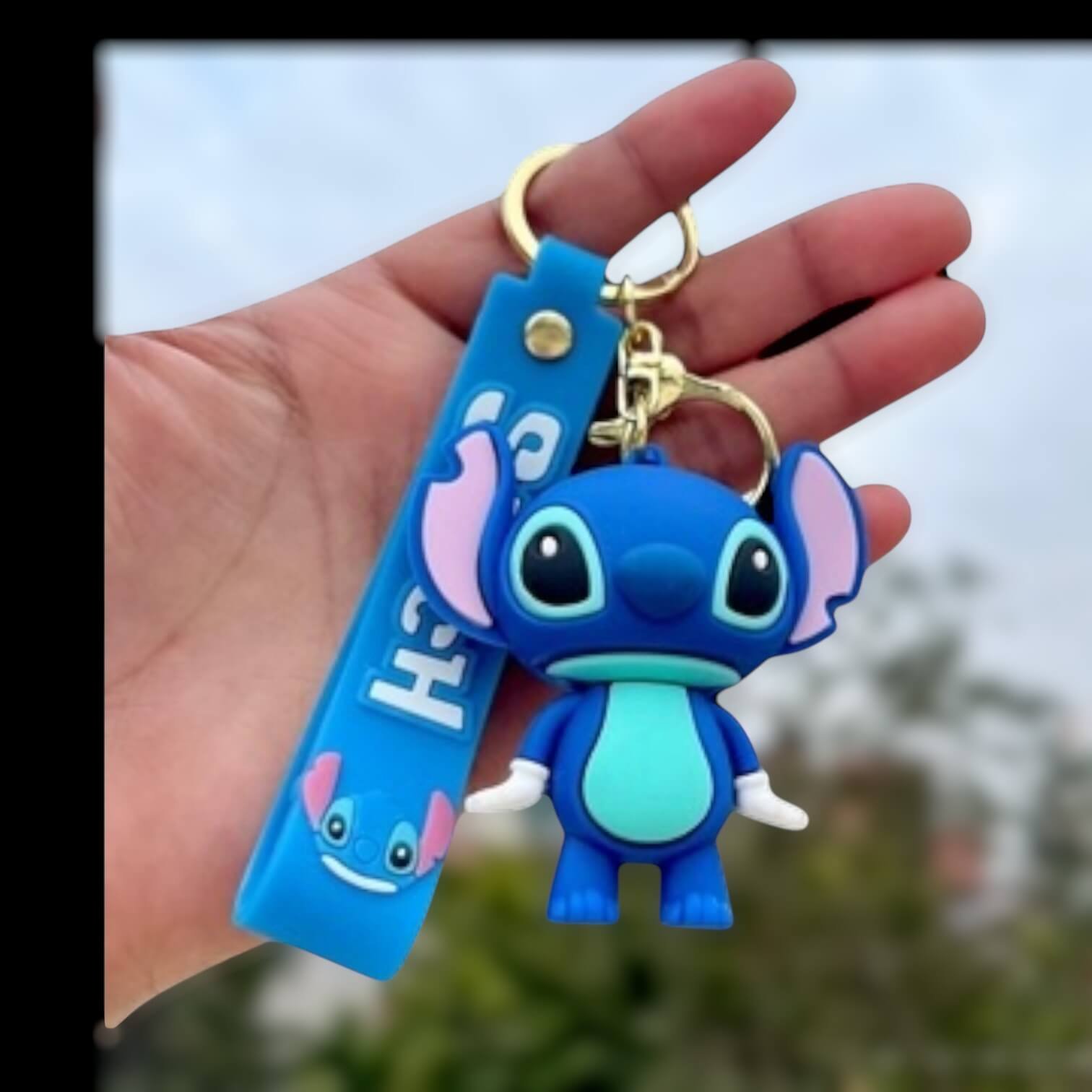 Stitch Keychain | blue Keychain | 3D Rubber Keychain | Cartoon Keychain | Cute Keychain | Anime Accessory | Bag Charm | Kids Keychain | Gift Item | Character Keychain