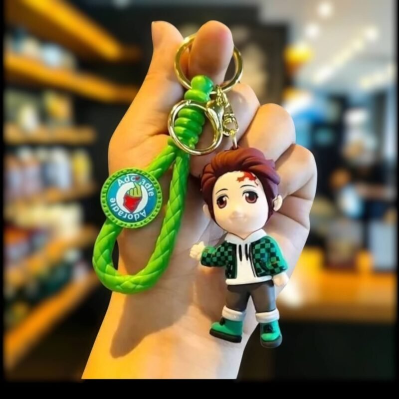 Tanjiro Keychain | Demon Slayer Keychain | Anime Rubber Keychain | 3D Anime Keychain | Tanjiro Kamado | Anime Accessories | Manga Keychain | Fan Collectibles | Cartoon Keychain | Wholesale Anime Gifts