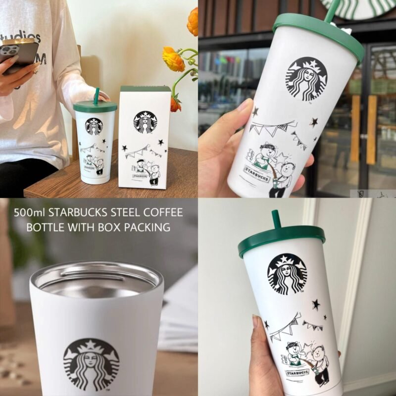 Starbucks Tumbler | Stainless Steel Coffee Tumbler | 500ml Coffee Mug | Insulated Coffee Tumbler | Starbucks Gift Box | Travel Coffee Mug |water bottle, tumblers, insulated water bottle, glass water bottle, stainless steel water bottle, copper water