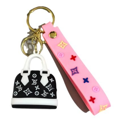white Louis Vuitton Inspired Mini Handbag 3D Keychain (RK-138, MOQ-3)