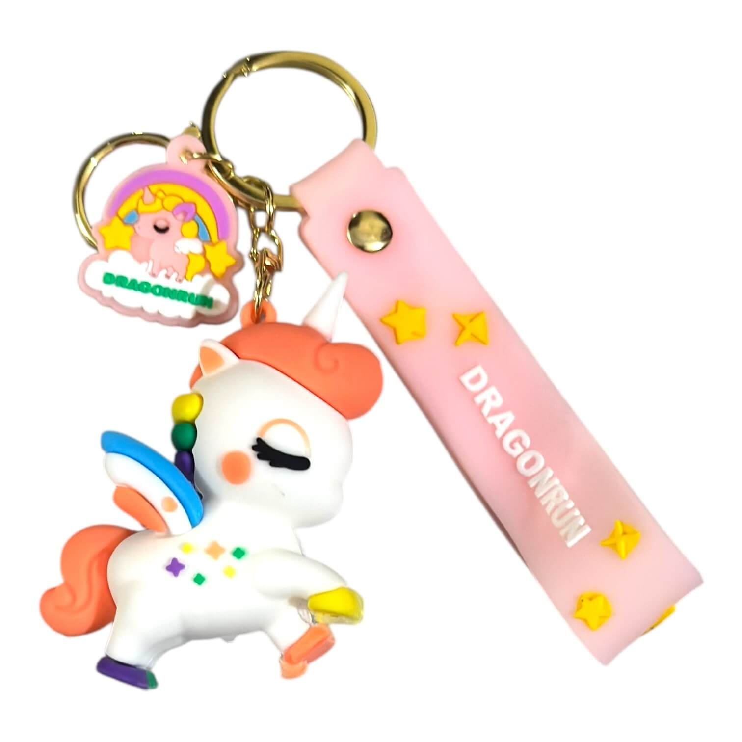 CK-164 White Unicorn 3D Keychain (RK-164, MOQ-3) - Image 1