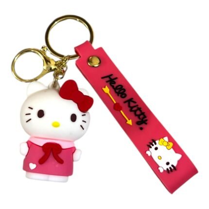 Cute Hello Kitty 3D Cartoon Character Keychain (RK-224, MOQ-3)