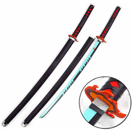 Demon Slayer Anime Rengoku 104 cm Wooden Katana Sword