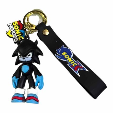Sonic Heroes Black 3D Keychain (RK-111, MOQ-3)