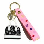 white Louis Vuitton Inspired Mini Handbag 3D Keychain (RK-138, MOQ-3)
