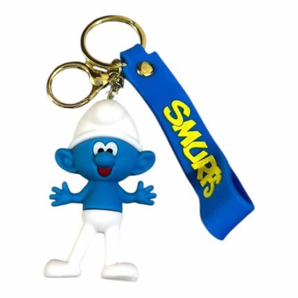 Smurfs white 3D Cartoon Character Keychain (RK-196, MOQ-3)