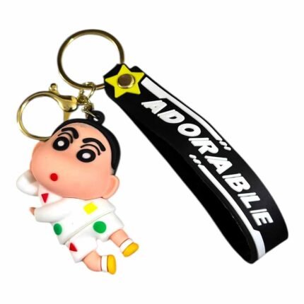 White Shinchan 3D Cartoon Character Keychain (RK-203, MOQ-3)