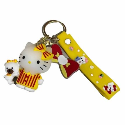 Cute Hello Kitty 3D Cartoon Character Keychain (RK-217, MOQ-3)