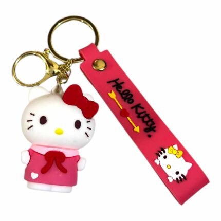 Cute Hello Kitty 3D Cartoon Character Keychain (RK-224, MOQ-3)
