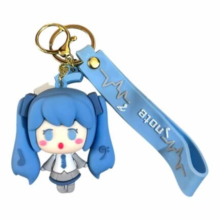 Vocaloid Vibe Hatsune Miku Blue 3D Cartoon Character Keychain (RK-236, MOQ-3)