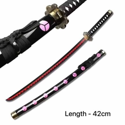 One Piece Anime Zoro Shusui Black 42 cm Wooden Katana Sword with Stand KS-02-42