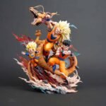 DBZ Goku Gohan Goten action figure 28cm anime collectible Dragon Ball Z Saiyan family figurine set high quality Goku Gohan Goten anime toy statue for display DBZ action figure set for collectors India Dragon Ball Z merchandise PVC figurine 28cm