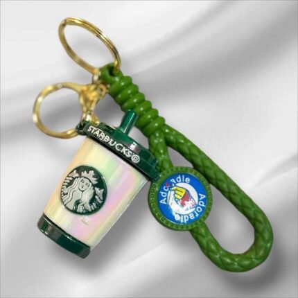 Starbucks Coffee Cup PVC Shinning Premium 3D White Keychain(PK-01, MOQ-3)