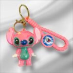 Stitch (Pink) PVC Shinning Premium 3D Keychain(PK-12, MOQ-3)