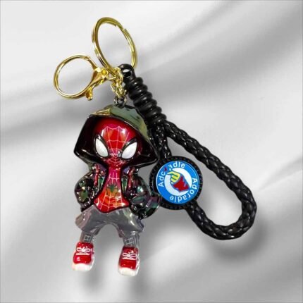 Spiderman Hoodies (Black) PVC Shinning Premium 3D Keychain (PK-24, MOQ-3)