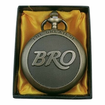 The Greatest Bro Pocket Watch Metallic Keychain - PW-05