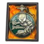 Spiderman Colored Pocket Watch Metallic Keychain - PW-115