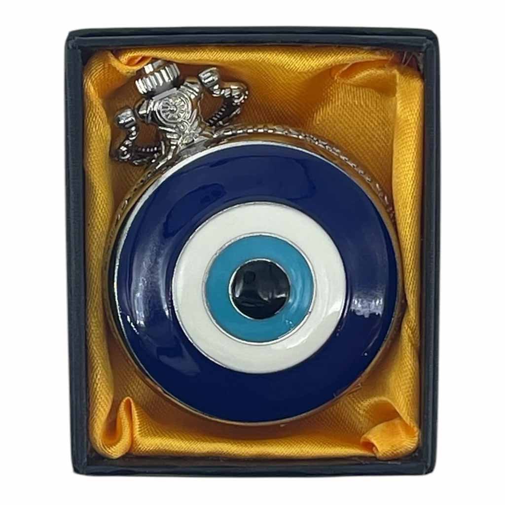 PW-127 Evileye Pocket Watch Metallic Keychain Style2 - PW-127 - Image 1