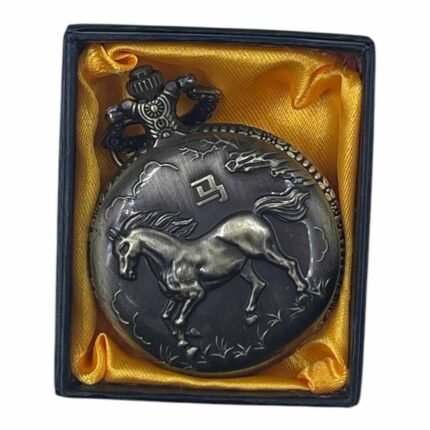 Horse Pocket Watch Metallic Keychain Style4 - PW-136