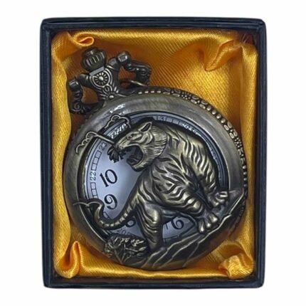 Tiger Pocket Watch Metallic Keychain - PW-139