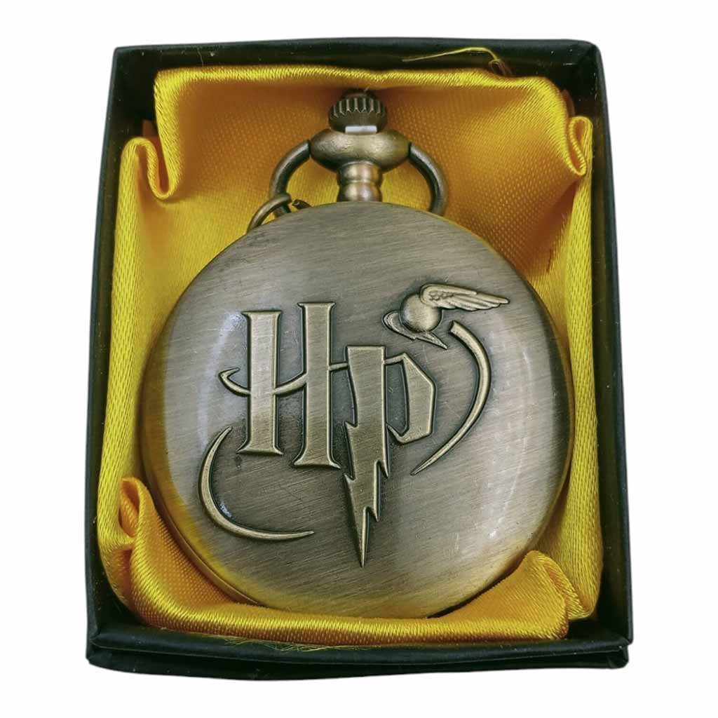 PW-14 Harry Potter HP Logo Pocket Watch Metallic Keychain - PW-14 - Image 1