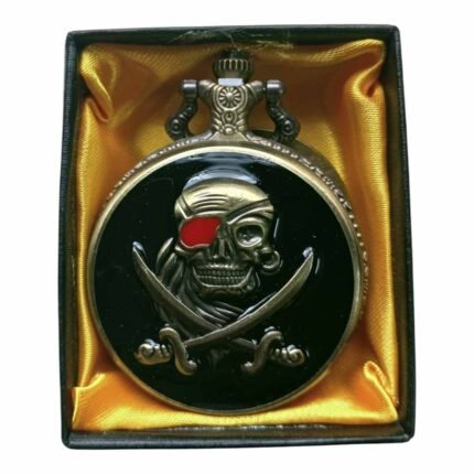 Pirates of the Carribean Skull Pocket Watch Metallic Keychain Style1 - PW-28