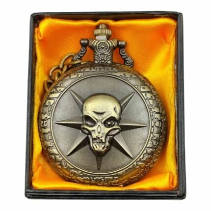 Skull Pocket Watch Metallic Keychain Style1 - PW-30