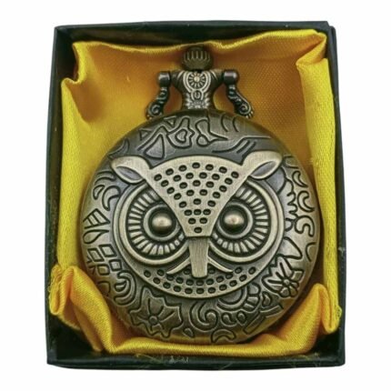 Owl Pocket Watch Metallic Keychain Style1 - PW-35