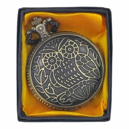 Owl Pocket Watch Metallic Keychain Style2 - PW-36