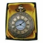 Roman Number Pocket Watch Metallic Keychain - PW-38