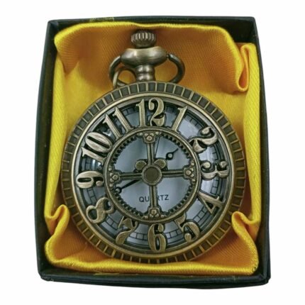 Numeric Design Pocket Watch Metallic Keychain Style1 - PW-40