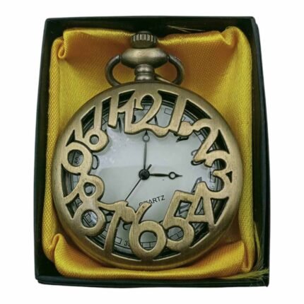 Numeric Design Pocket Watch Metallic Keychain Style2 - PW-43