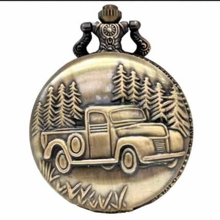 Car Pocket Watch Metallic Keychain - PW-46