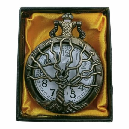 Tree Pocket Watch Metallic Keychain - PW-49