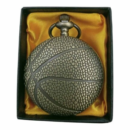 Basket Ball Pocket Watch Metallic Keychain - PW-62