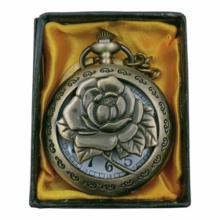 Rose Pocket Watch Metallic Keychain Style2 - PW-64
