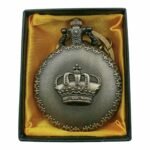 Taj Crown Pocket Watch Metallic Keychain - PW-67