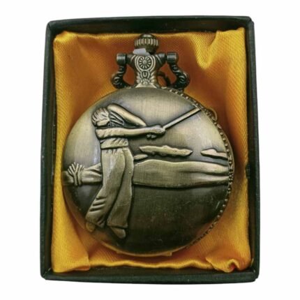 Golf Pocket Watch Metallic Keychain - PW-68