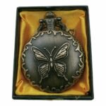 Butterfly Pocket Watch Metallic Keychain style1 - PW-69