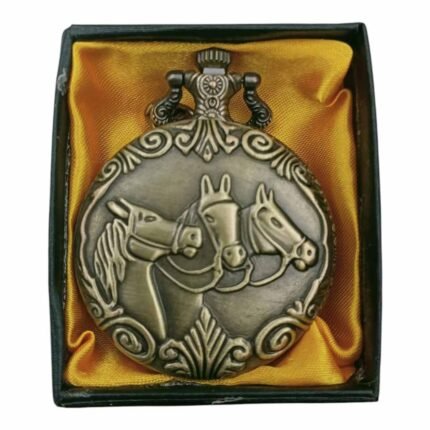 Horse Pocket Watch Metallic Keychain Style1 - PW-71