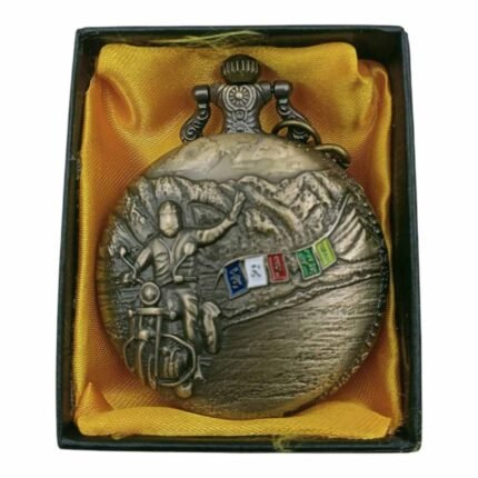 Bike Pocket Watch Metallic Keychain Style3 - PW-74