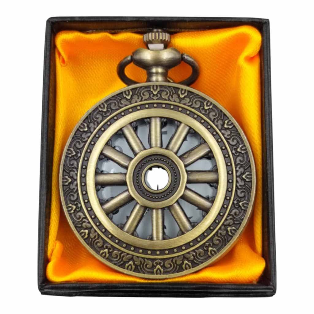 PW-89 Wheels Pocket Watch Metallic Keychain - PW-89 - Image 1