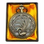 Peacock Pocket Watch Metallic Keychain - PW-90