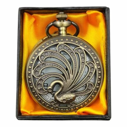 Peacock Pocket Watch Metallic Keychain - PW-90