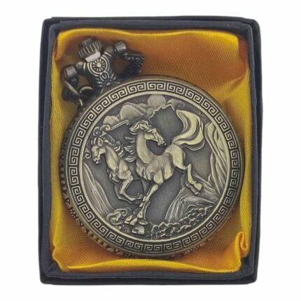 Horse Pocket Watch Metallic Keychain Style3 - PW-92