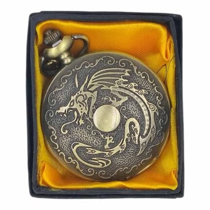 Dragon Pocket Watch Metallic Keychain - PW-93