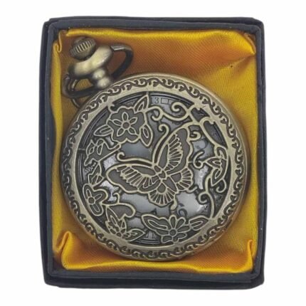 Butterfly Pocket Watch Metallic Keychain style3 - PW-94